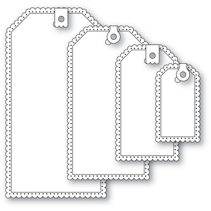 Poppystamps 2740 Scalloped Pinpoint Tags craft die