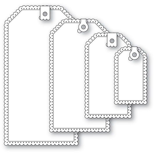 Poppystamps 2740 Scalloped Pinpoint Tags craft die
