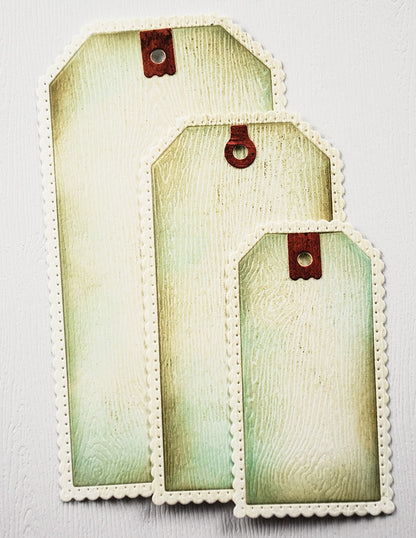 Poppystamps 2740 Scalloped Pinpoint Tags craft die