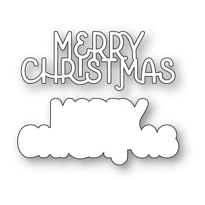 Poppystamps 2741 Merry Christmas Cheerful Script craft die