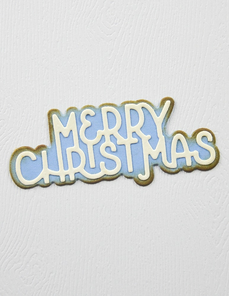 Poppystamps 2741 Merry Christmas Cheerful Script craft die