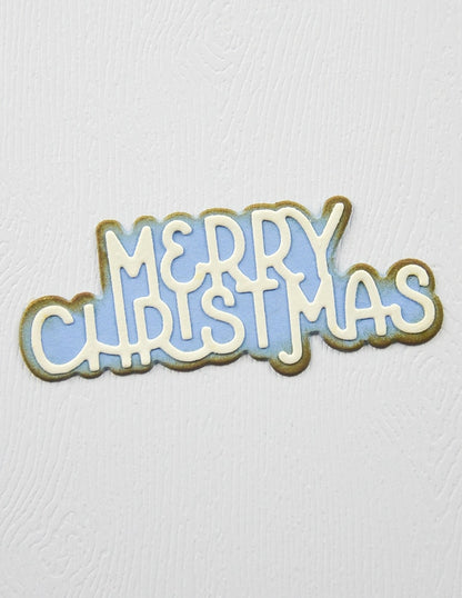 Poppystamps 2741 Merry Christmas Cheerful Script craft die