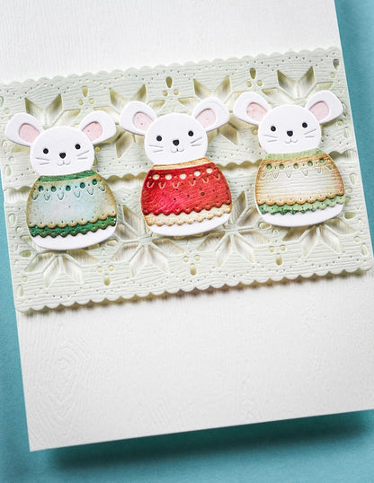 Poppystamps 2743 Nordic Merry Mouse craft die