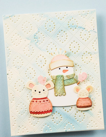 Poppystamps 2757 Diamond Oval Pinpoint Background craft die