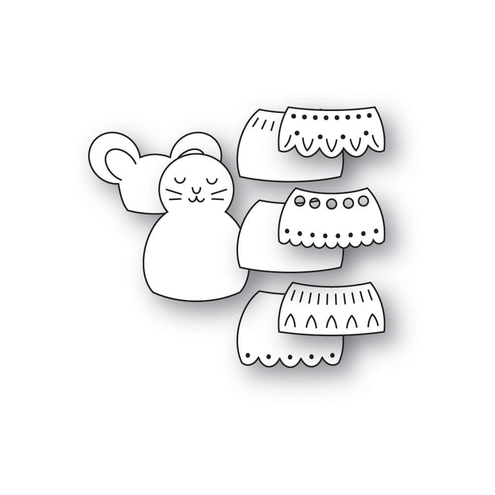 Poppystamps 2744 Nordic Tiny Mouse craft die