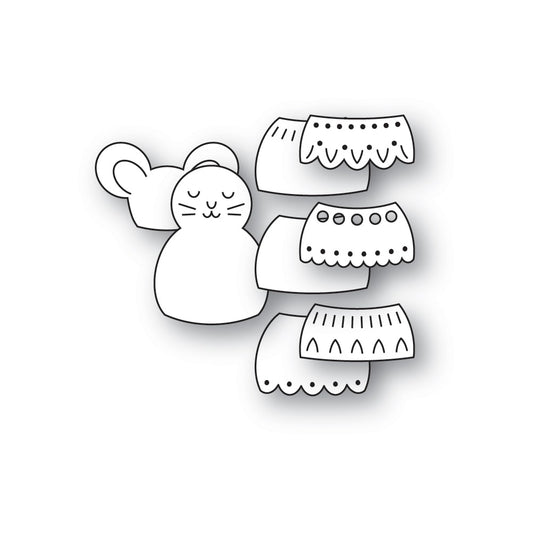 Poppystamps 2744 Nordic Tiny Mouse craft die