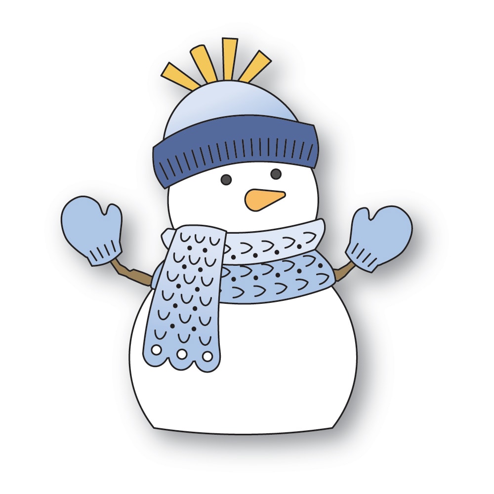Poppystamps 2745 Nordic Bundled Snowman craft die