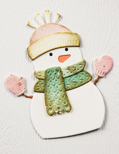 Poppystamps 2745 Nordic Bundled Snowman craft die