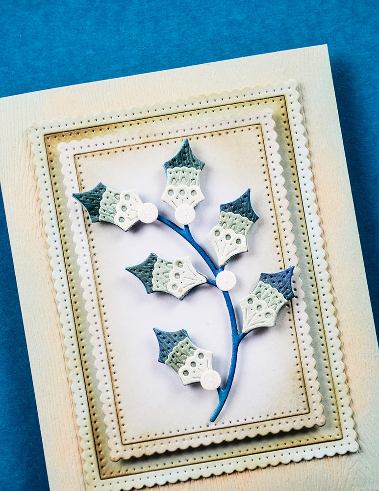 Poppystamps 2749 Nordic Holly Sprig craft die