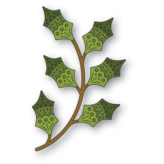 Poppystamps 2749 Nordic Holly Sprig craft die