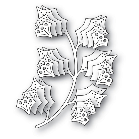 Poppystamps 2749 Nordic Holly Sprig craft die