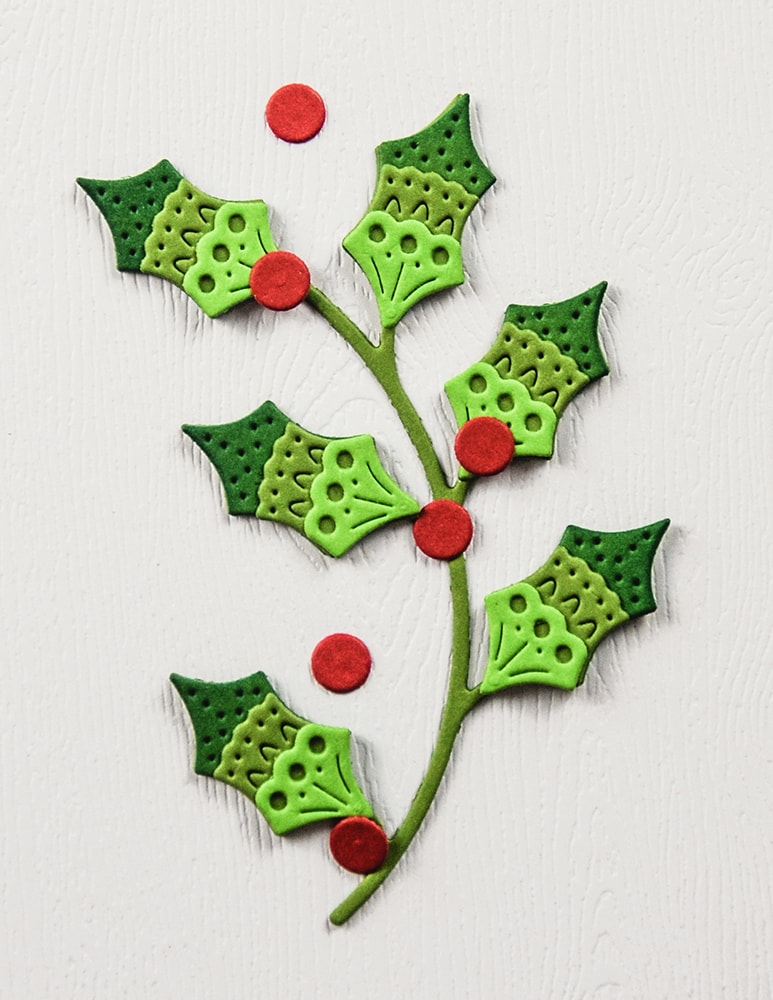 Poppystamps 2749 Nordic Holly Sprig craft die