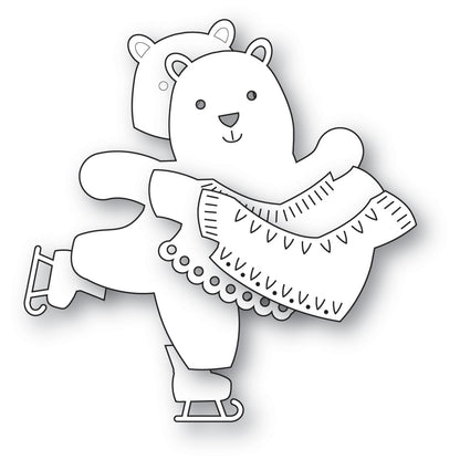 Poppystamps 2750 Nordic Skating Bear craft die