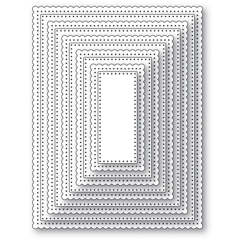Poppystamps 2751 Scalloped Pinpoint Frames craft die