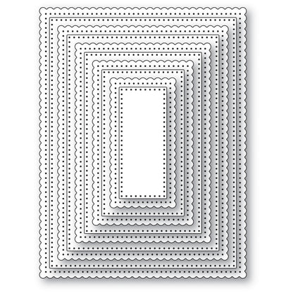 Poppystamps 2751 Scalloped Pinpoint Frames craft die