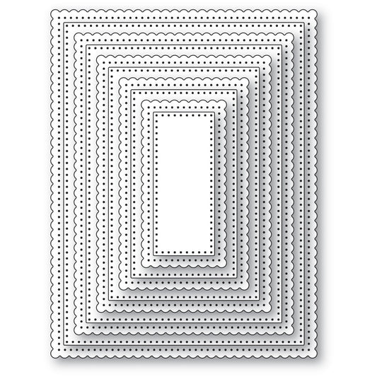 Poppystamps 2751 Scalloped Pinpoint Frames craft die