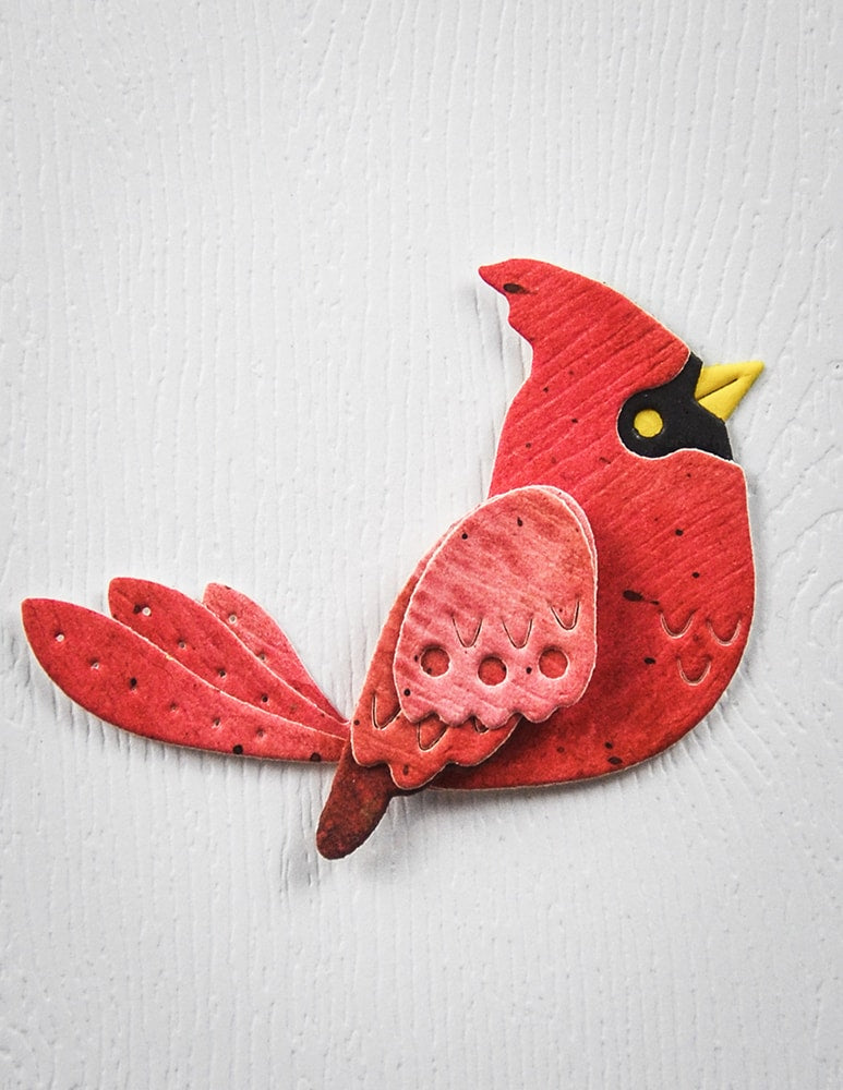 Poppystamps 2754 Nordic Resting Cardinal craft die