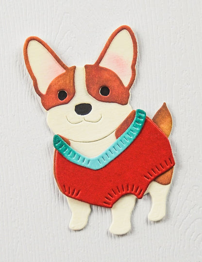 Poppystamps 2756 Happy Corgi craft die