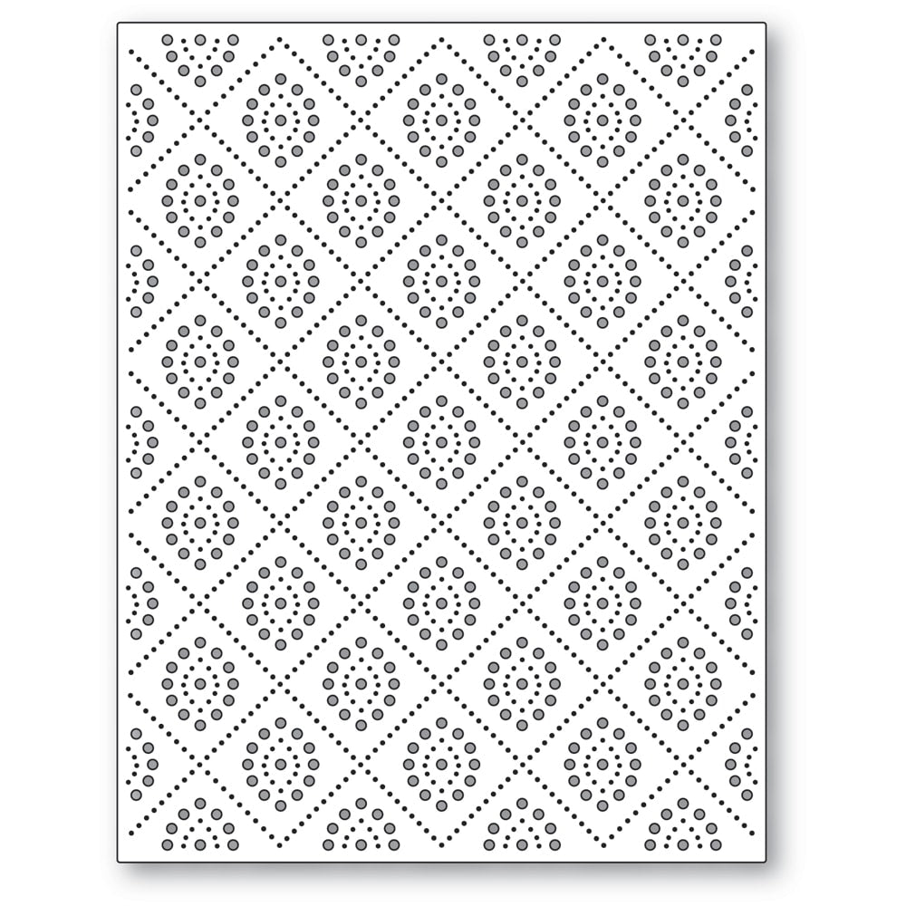 Poppystamps 2757 Diamond Oval Pinpoint Background craft die