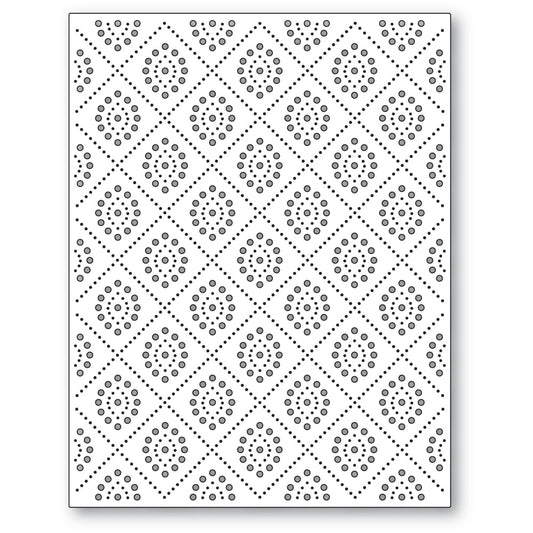 Poppystamps 2757 Diamond Oval Pinpoint Background craft die