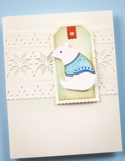 Poppystamps 2739 Nordic Snowflake Border Set craft die