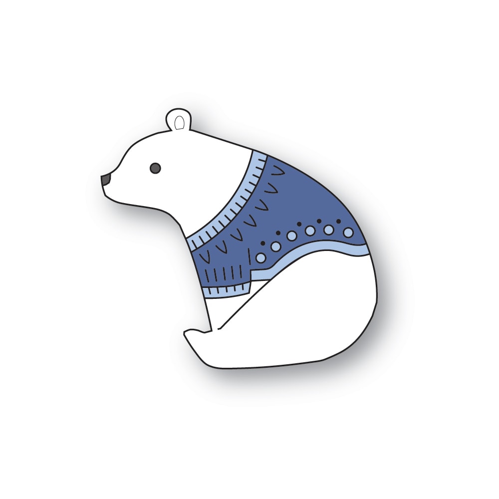 Poppystamps 2758 Nordic Sitting Bear craft die