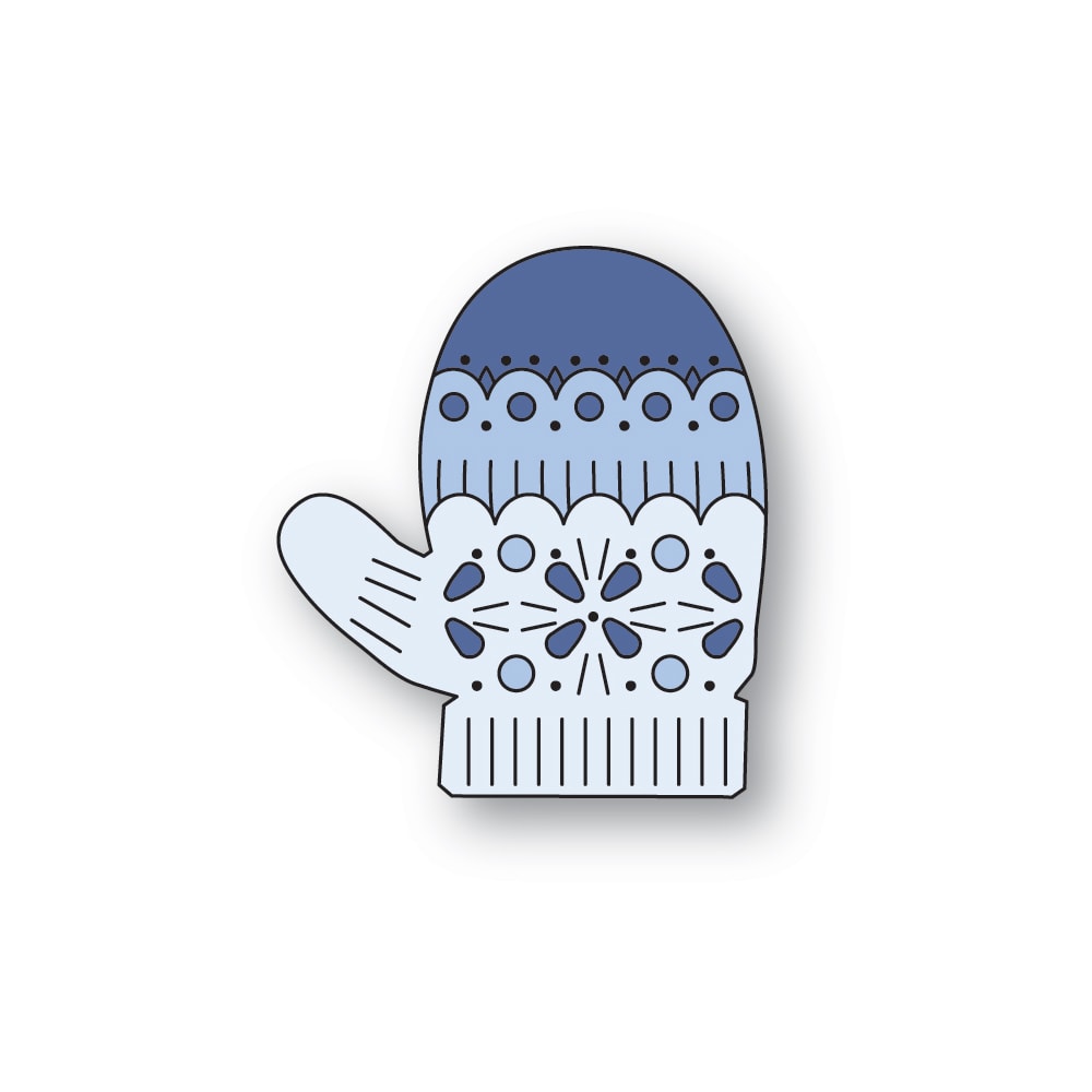 Poppystamps 2760 Nordic Cozy Mitten craft die