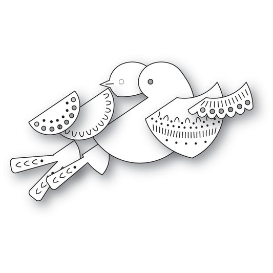 Poppystamps 2765 Nordic Nestled Bird