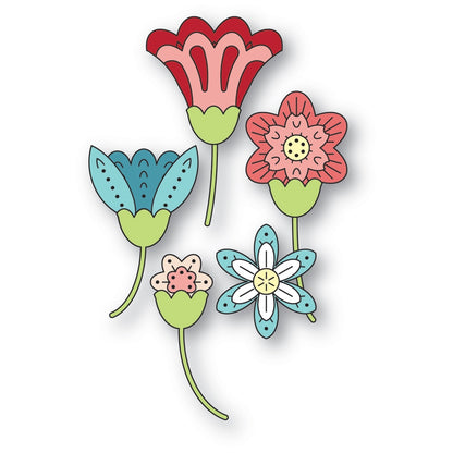 Poppystamps 2773 Nordic Scatter Flowers