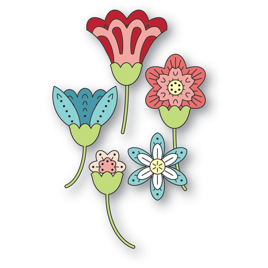 Poppystamps 2773 Nordic Scatter Flowers
