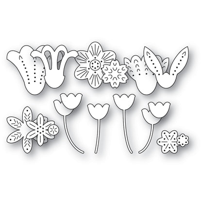 Poppystamps 2773 Nordic Scatter Flowers