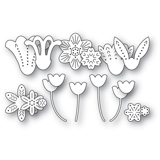 Poppystamps 2773 Nordic Scatter Flowers