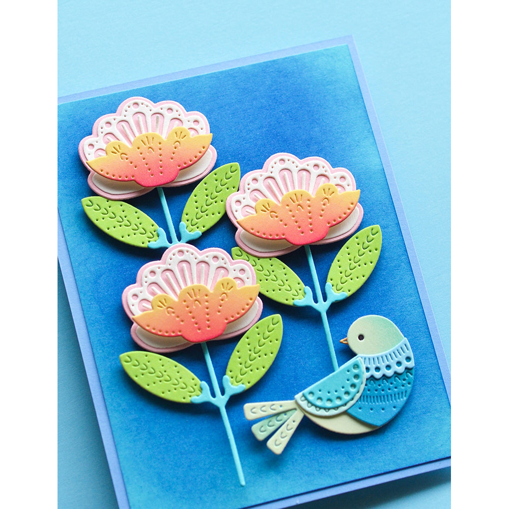 Poppystamps 2778 Nordic Petalglow Flower