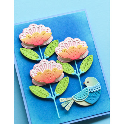 Poppystamps 2778 Nordic Petalglow Flower