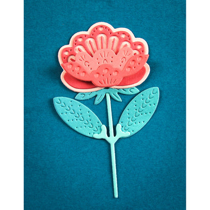 Poppystamps 2778 Nordic Petalglow Flower