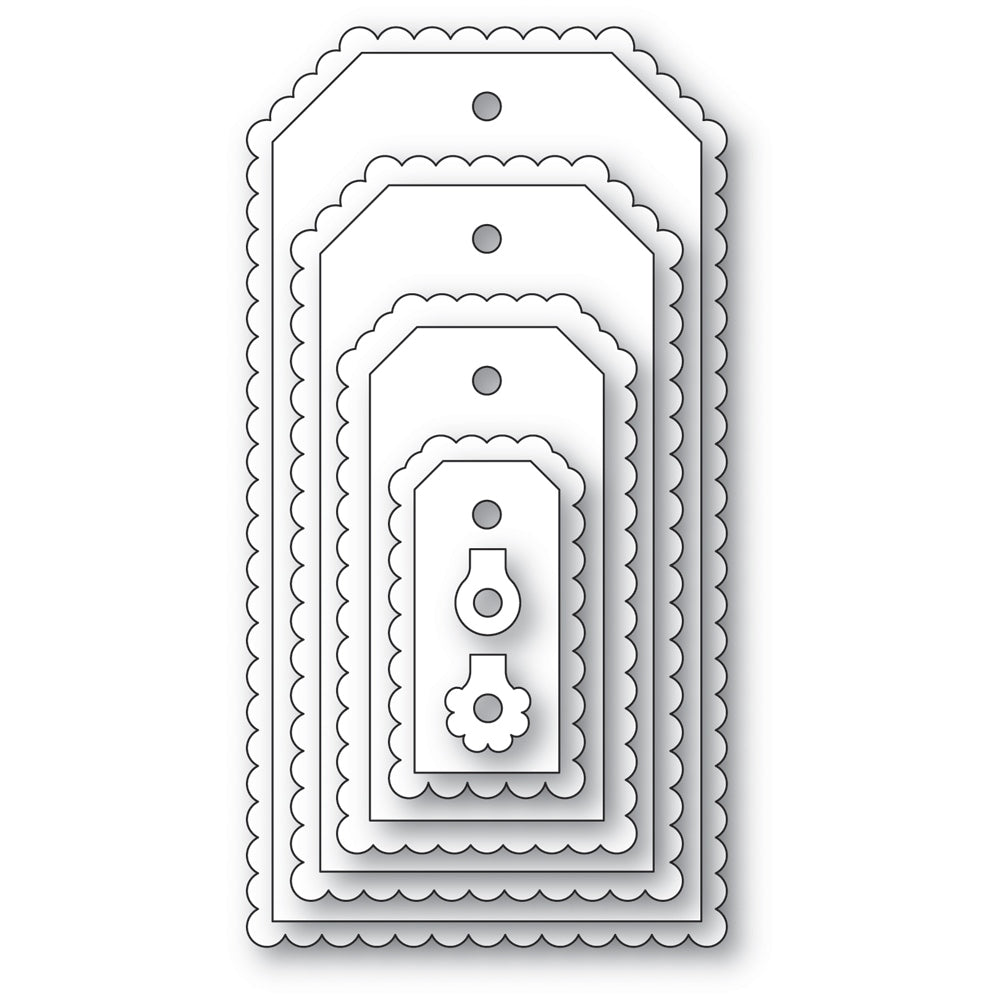 Poppystamps 2791 Scalloped Framer Tags Craft Die