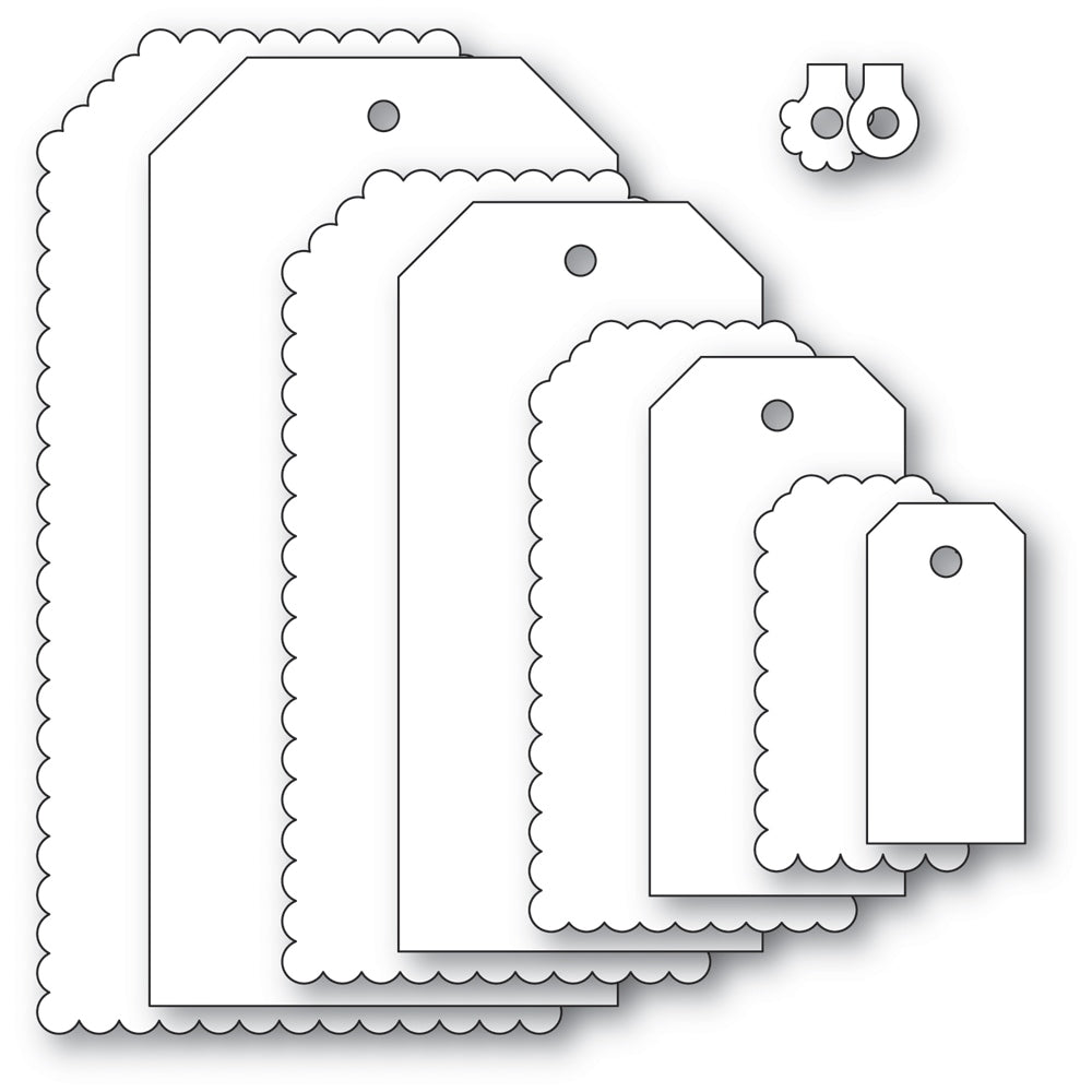 Poppystamps 2791 Scalloped Framer Tags Craft Die