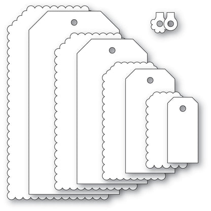 Poppystamps 2791 Scalloped Framer Tags Craft Die