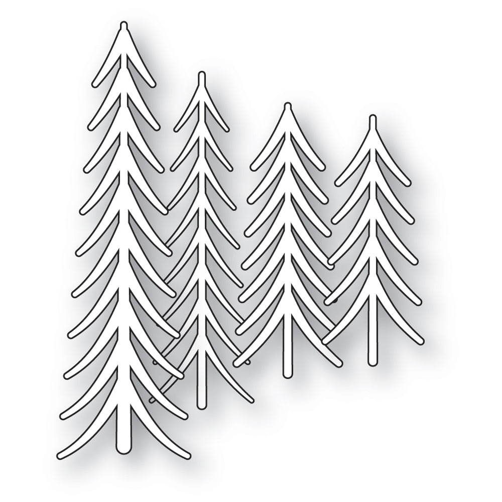 Poppystamps 2794 Trimmed Trees Craft Die