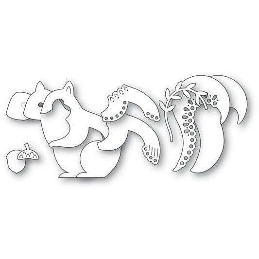Poppystamps 2795 Nordic Acorn Squirrel Craft Die
