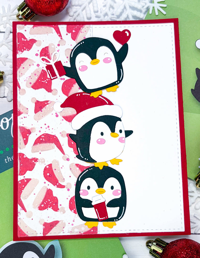 Poppystamps 2797 Santa Penguin Craft Die