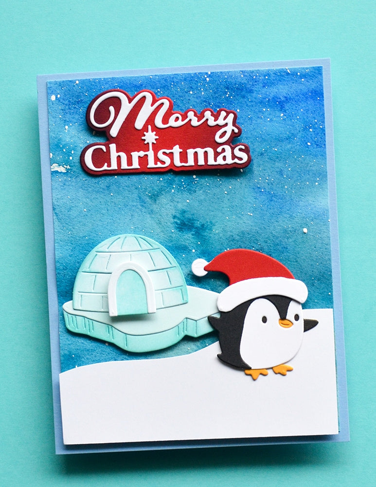 Poppystamps 2797 Santa Penguin Craft Die