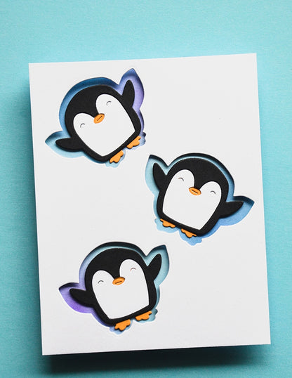 Poppystamps 2800 Snow Angel Penguin Craft Die