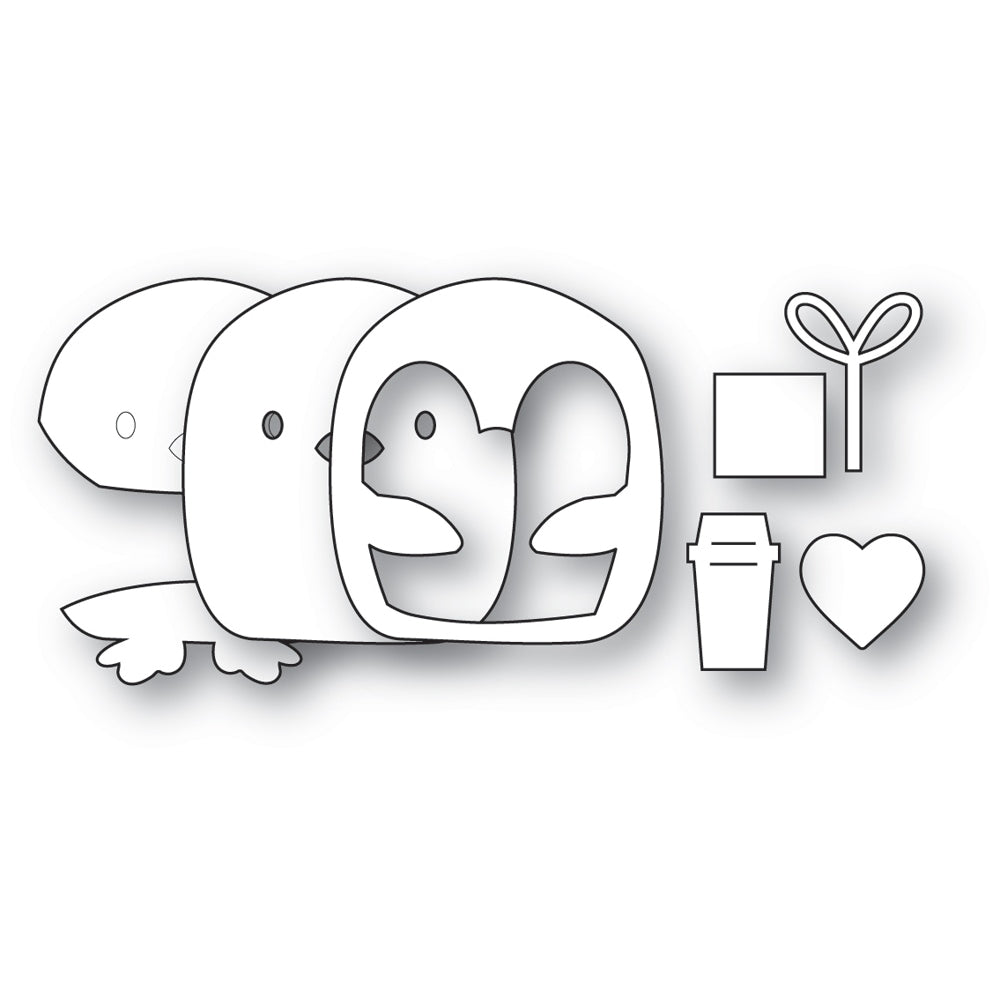 Poppystamps 2801 Coffee Penguin Craft Die