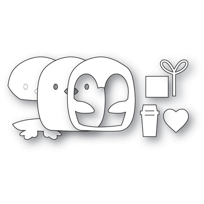 Poppystamps 2801 Coffee Penguin Craft Die