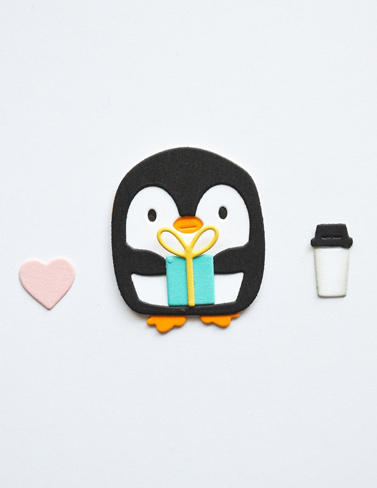 Poppystamps 2801 Coffee Penguin Craft Die