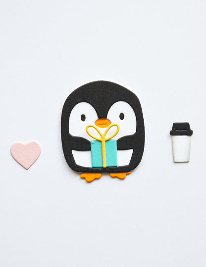 Poppystamps 2801 Coffee Penguin Craft Die
