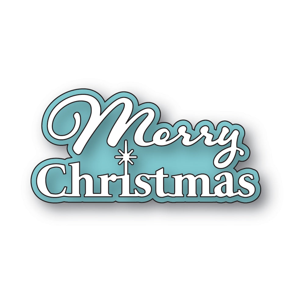 Poppystamps 2806 Merry Christmas Fluffy Script Craft Die
