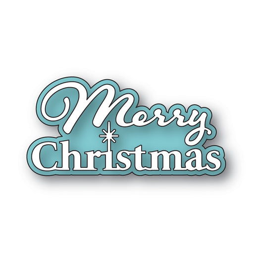 Poppystamps 2806 Merry Christmas Fluffy Script Craft Die