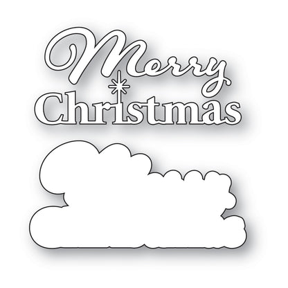 Poppystamps 2806 Merry Christmas Fluffy Script Craft Die